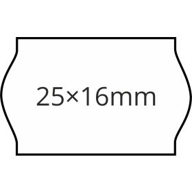 25x16mm fehér árazógépszalag
