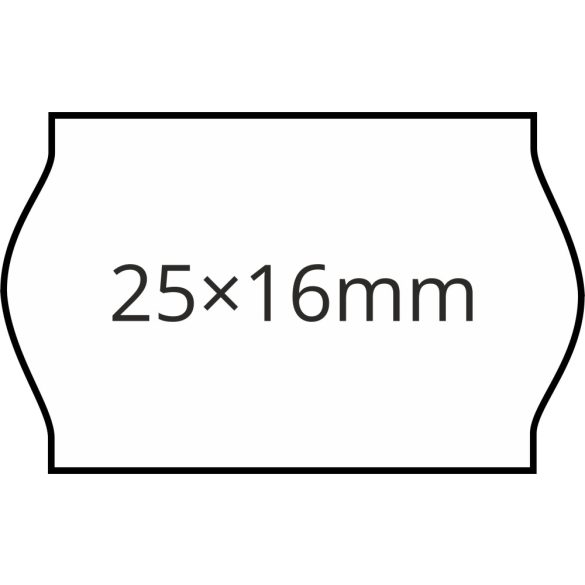 25x16mm fehér árazógépszalag