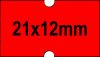 21x12mm árazócímke - FLUO piros - eredeti OLASZ (1.000db/tek)