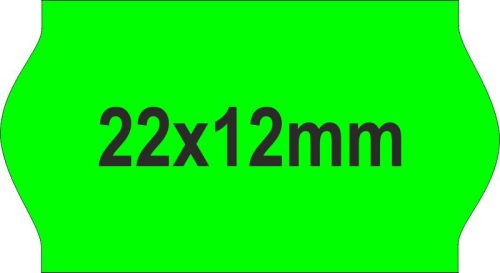 22x12mm ORIGINAL árazócímke - FLUO zöld