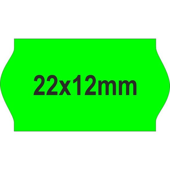 22x12mm árazócímke - FLUO zöld - eredeti OLASZ (1400db/tek)
