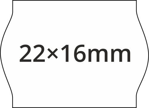 METO EC1622 22x16mm EREDETI FEHÉR árazószalag (1200 db/tek)