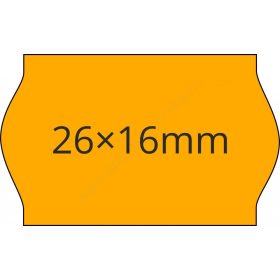 26x16mm FLUO narancs ORIGINAL árazócímke
