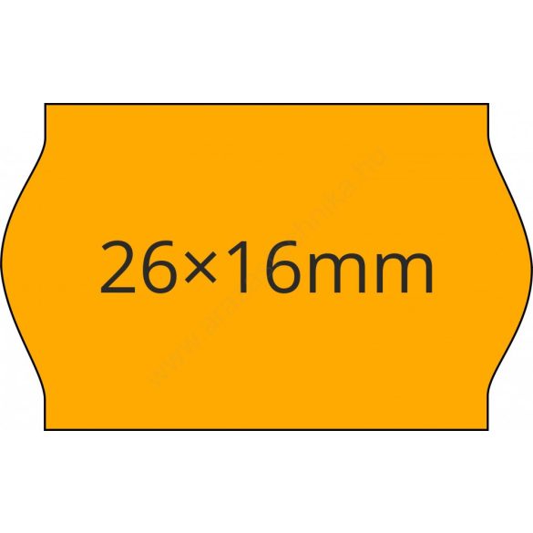 26x16mm FLUO narancs ORIGINAL árazócímke