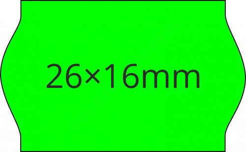 26x16mm FLUO zöld ORIGINAL árazócímke