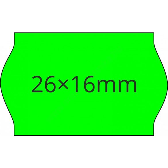 26x16mm FLUO zöld ORIGINAL árazócímke (1.000db/tek) 