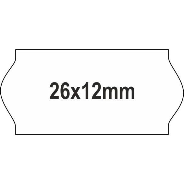 26x12mm fehér árazószalag