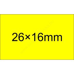   26x16mm FLUO citrom ORIGINAL árazócímke (1.000db/tek) - szögletes