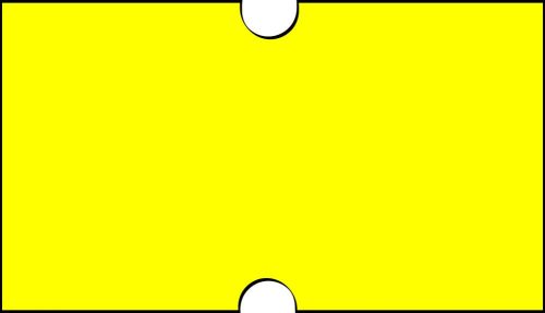 21x12mm árazócímke - FLUO citrom - eredeti OLASZ (1.000db/tek)