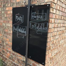   Krétatábla kül- és beltérre, (matt-fényes) EGYEDI méretben