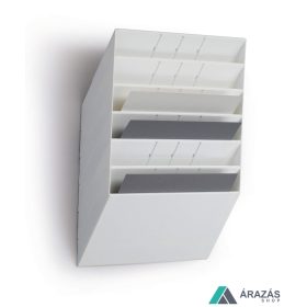  Prospektustartó fali A4 fekvő FLEXIBOXX 6 rekeszes - fehér (1709785010)