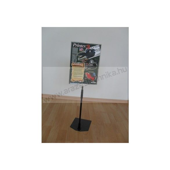 Információs állvány - A4 plakátkeret + (kihúzható SZÁR 2*30 cm) + PVC lapvédő fólia 