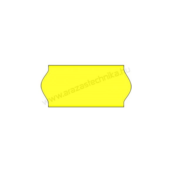 26x12mm eredeti OLASZ FLUO citrom árazószalag