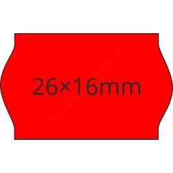 26x16mm FLUO piros ORIGINAL árazócímke (1.000db/tek) 