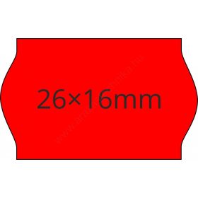 26x16mm FLUO piros ORIGINAL árazócímke