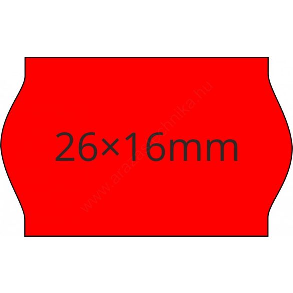 26x16mm KORALL piros ORIGINAL árazócímke