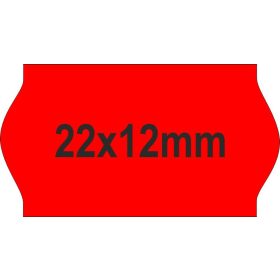 22x12mm ORIGINAL árazócímke - FLUO piros