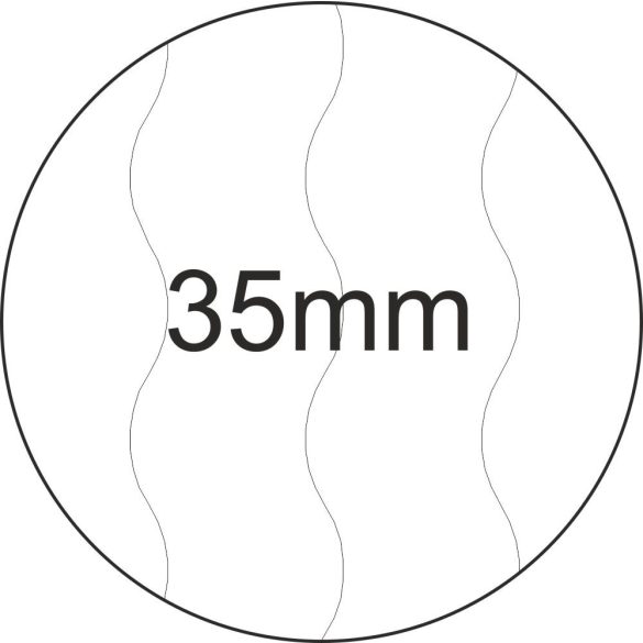 35mm BIZTONSÁGI - fehér körcímke (400 db/tek)
