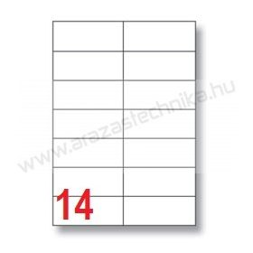 105x42,4mm 14 db/ív Rayfilm íves etikett címke [0911]