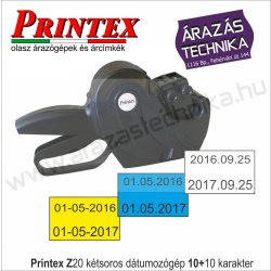   PRINTEX  Z20 kétsoros árazó - dátumozógép (10+10 karakter)
