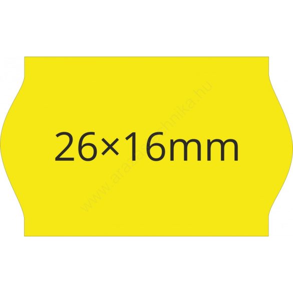 26x16mm FLUO citrom ORIGINAL árazócímke (1.000db/tek) 