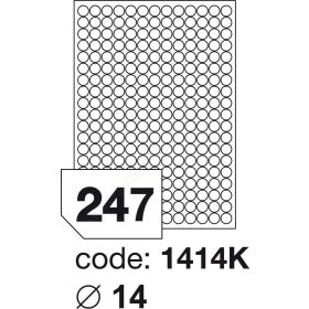 Körcímke 14mm (247db/ív) Rayfilm (20ív/#)