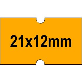   21x12mm árazócímke - FLUO narancs - eredeti OLASZ (1.000db/tek)