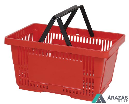 22 literes kézi bevásárló kosár - piros