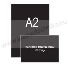 A2 fekete PVC lap (420x594mm) folyékony krétával írható