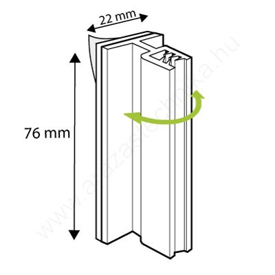 Gripper flexibilis táblatartó 76x22mm (2-3mm befogadó)