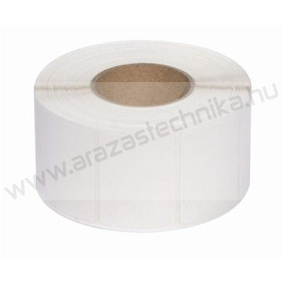 Kartoncímke PVC 70mm x 25 méter folyamatos/ időjárásálló műanyag címke / nem öntapadós