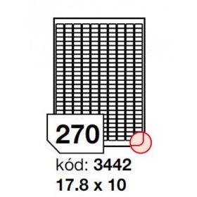 17,8x10mm 270 db/ív Rayfilm íves etikett címke [3442A]