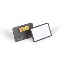 CLIP CARD mágneses névkitűző 40x75mm (8129-01) - fekete