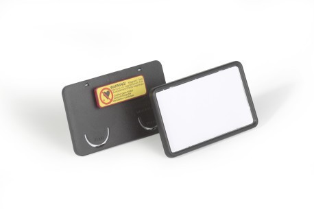 CLIP CARD mágneses névkitűző 40x75mm (8129-01) - fekete