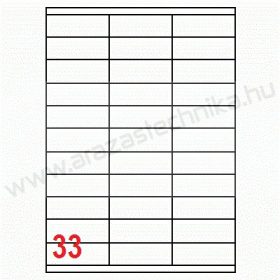 70x25,4mm 33 db/ív Rayfilm íves etikett címke [0503A]
