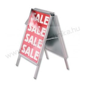 A2 Megállító tábla (32mm alu click profil) FÉM hátlap