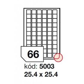 25,4x25,4mm 66 db/ív Rayfilm íves etikett címke [5003A]