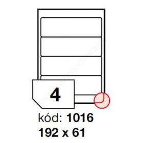 192x61mm 4 db/ív Rayfilm íves etikett címke [1016A]