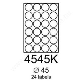   Körcímke 45mm (24db/ív) Rayfilm íves etikett címke [4545KA]