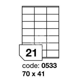 70 x 41mm 21 db/ív Rayfilm íves etikett címke [0533A]