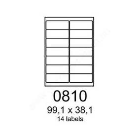   99,1 x 38,1 mm 14 db/ív Rayfilm íves etikett címke [0810A]