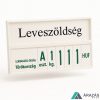 Árkazetta zöldségekhez 120x84mm fehér-zöld +kampó