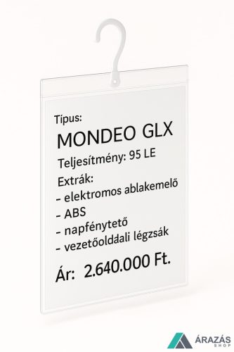 Laptok A4 álló plexi + kampó