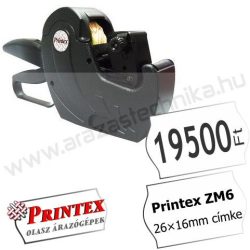   PRINTEX ZM6 MAXI egysoros árazógép ( 26×16 árazócímke )