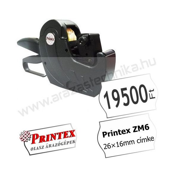 PRINTEX ZM6 MAXI egysoros árazógép ( 26×16 árazócímke )