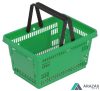 22 literes kézi bevásárló kosár - zöld