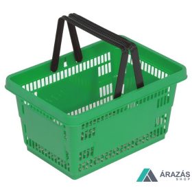 22 literes kézi bevásárló kosár - zöld