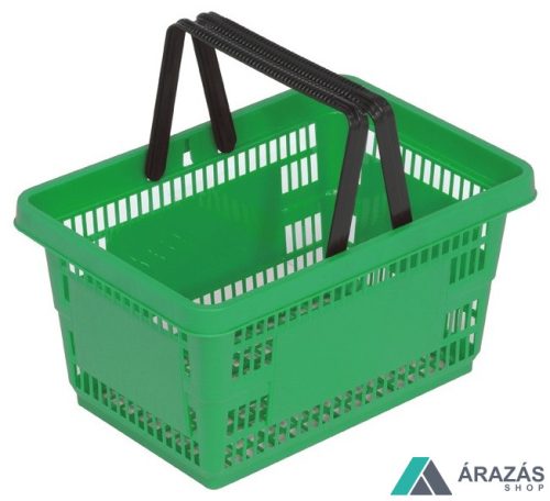 22 literes kézi bevásárló kosár - zöld