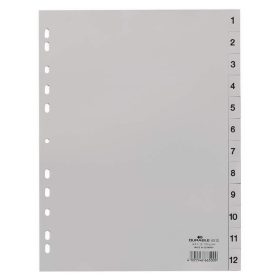Elválasztólap 1-12 A4 (6512-10) - szürke
