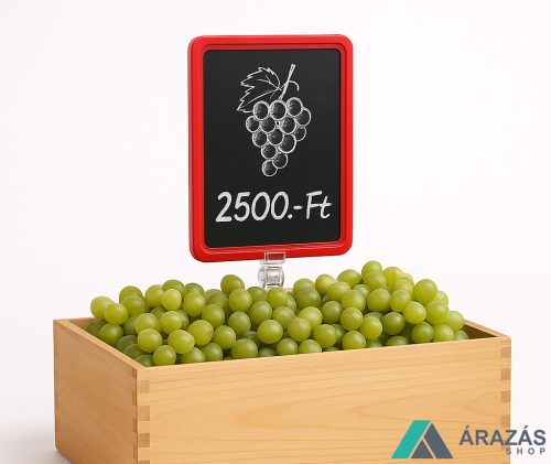 Zöldséges krétatábla szett: A4 keret + csipesz + fekete tábla